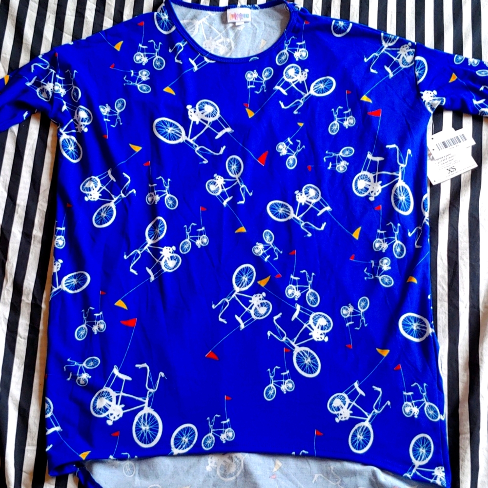 NWT Blue Irma Tunic with Bicycles!